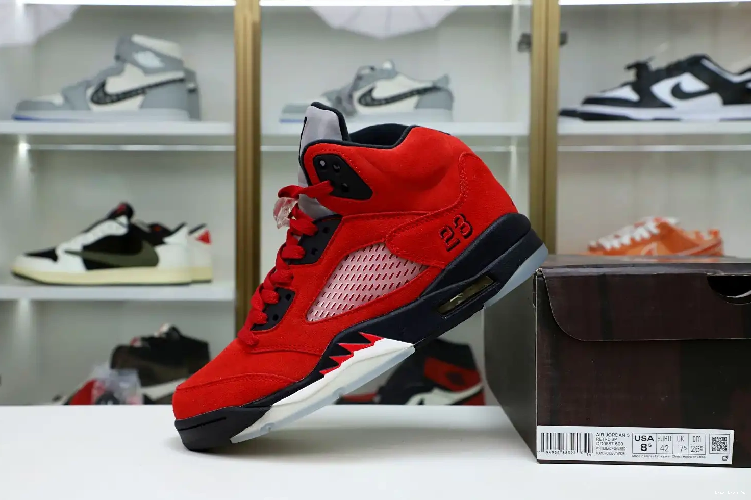 RETRO RED BULL AIR 5 SUEDE Kimikick JORDAN RAGING 0717